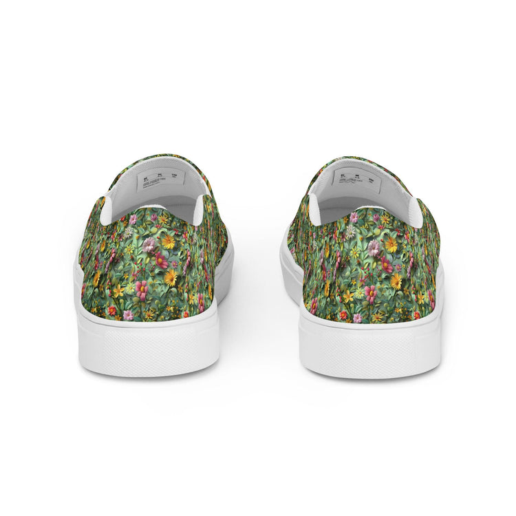Stylish All Over Print Vibrant Women’s Slip-On Canvas Shoes - Unique Artistic Footwear for Every Occasion