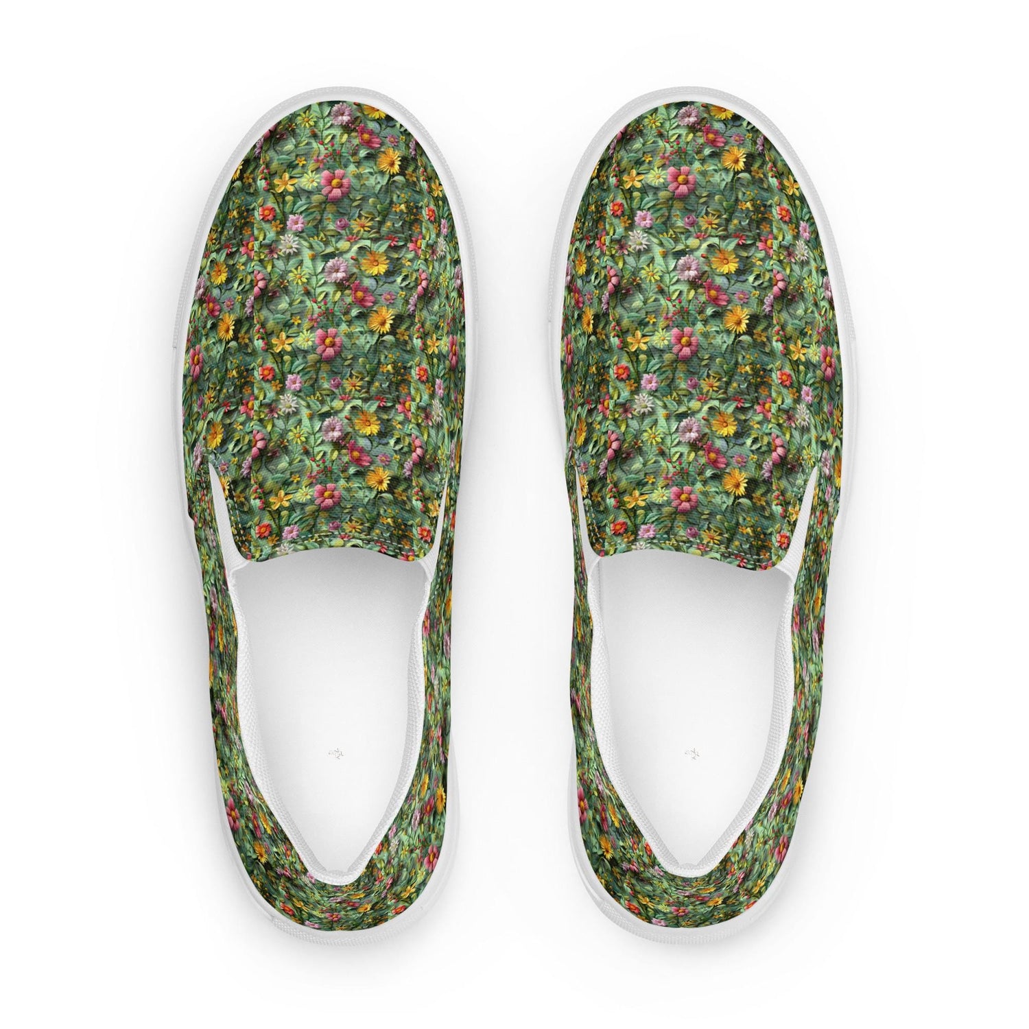 Stylish All Over Print Vibrant Women’s Slip-On Canvas Shoes - Unique Artistic Footwear for Every Occasion