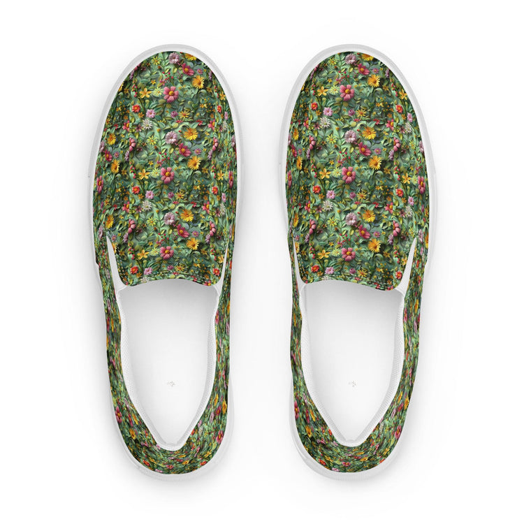 Stylish All Over Print Vibrant Women’s Slip-On Canvas Shoes - Unique Artistic Footwear for Every Occasion