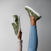 Stylish All Over Print Vibrant Women’s Slip-On Canvas Shoes - Unique Artistic Footwear for Every Occasion