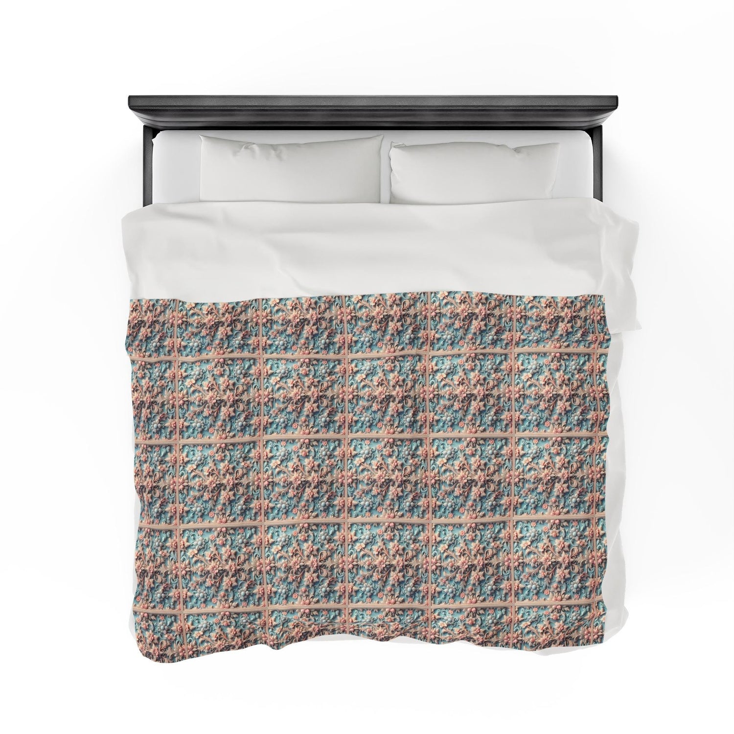 Victorian Style 3D Velveteen Plush Blanket Throw - Soft Cozy Home Decor, Warm Winter Gift, Luxury Bedding, Elegant Couch Accent, Unique