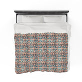 Victorian Style 3D Velveteen Plush Blanket Throw - Soft Cozy Home Decor, Warm Winter Gift, Luxury Bedding, Elegant Couch Accent, Unique