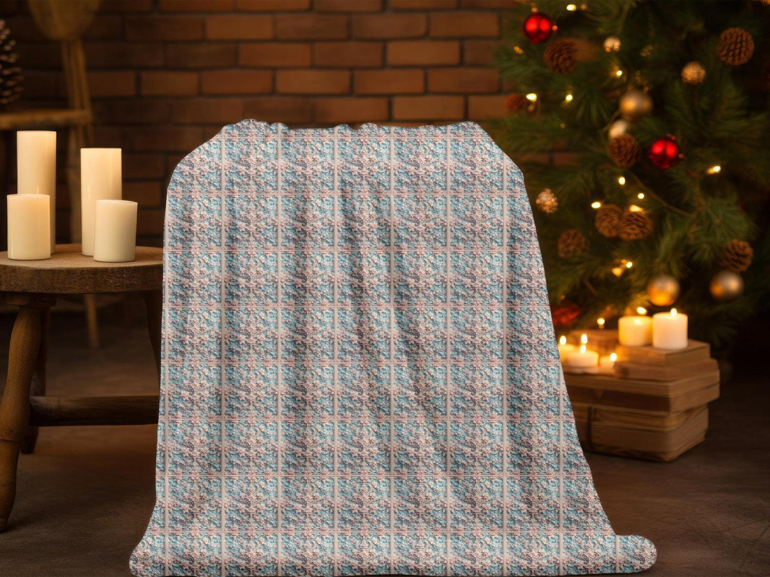 Victorian Style 3D Velveteen Plush Blanket Throw - Soft Cozy Home Decor, Warm Winter Gift, Luxury Bedding, Elegant Couch Accent, Unique