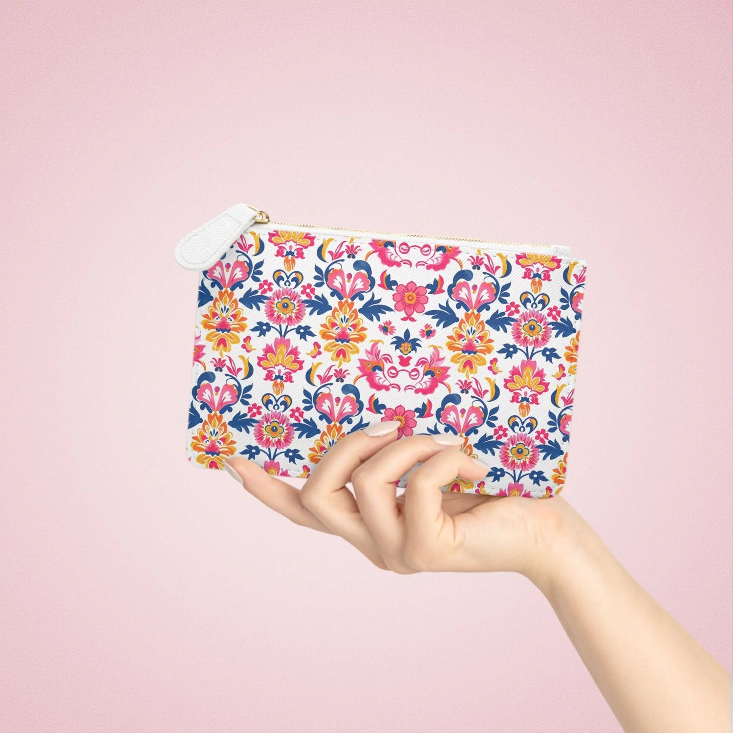 Colorful Floral Mini Clutch Bag - Perfect for Parties, Travel, Gifts, Makeup Organizer, and Festivals The Aurora Touch