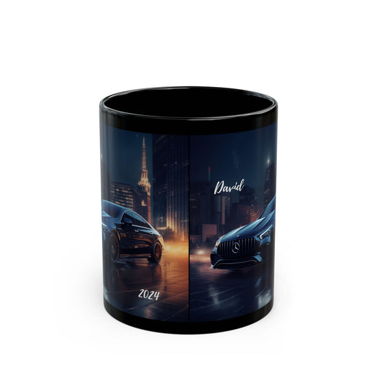 Mug, 11oz Sexy Personalized Black Mercedes Mug, Luxury Car Design, Xmas Gift, gift for Entrepreneur, stock broker gift, Personalized Black