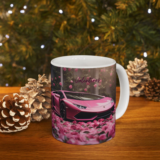 Pink Lamborghini Personalized Ceramic Mug 11oz, Holiday Gift Idea for Her, Sassy Gift, Business Women Gift, Gift for Boss, Gift for Her