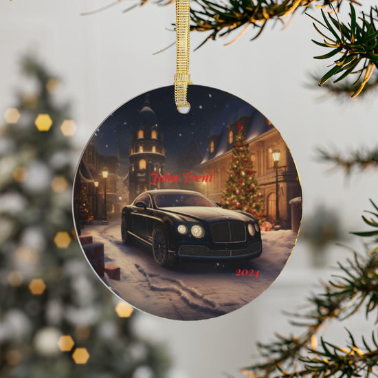 Custom Acrylic Christmas Ornaments, Personalized Bentley Luxury Design Holiday Decor, Unique Gift for Car Lovers, Festive Keepsakes