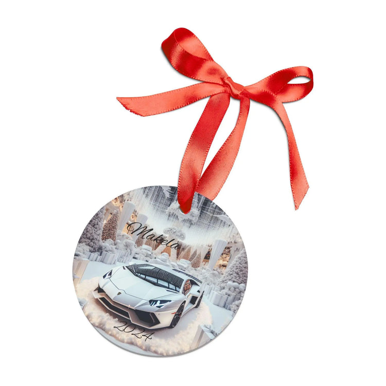 Luxury Car Acrylic Ornament, Personalized Holiday Décor, Christmas Tree Decoration, Unique Gift for Car Enthusiasts, Lamborghini The Aurora Touch