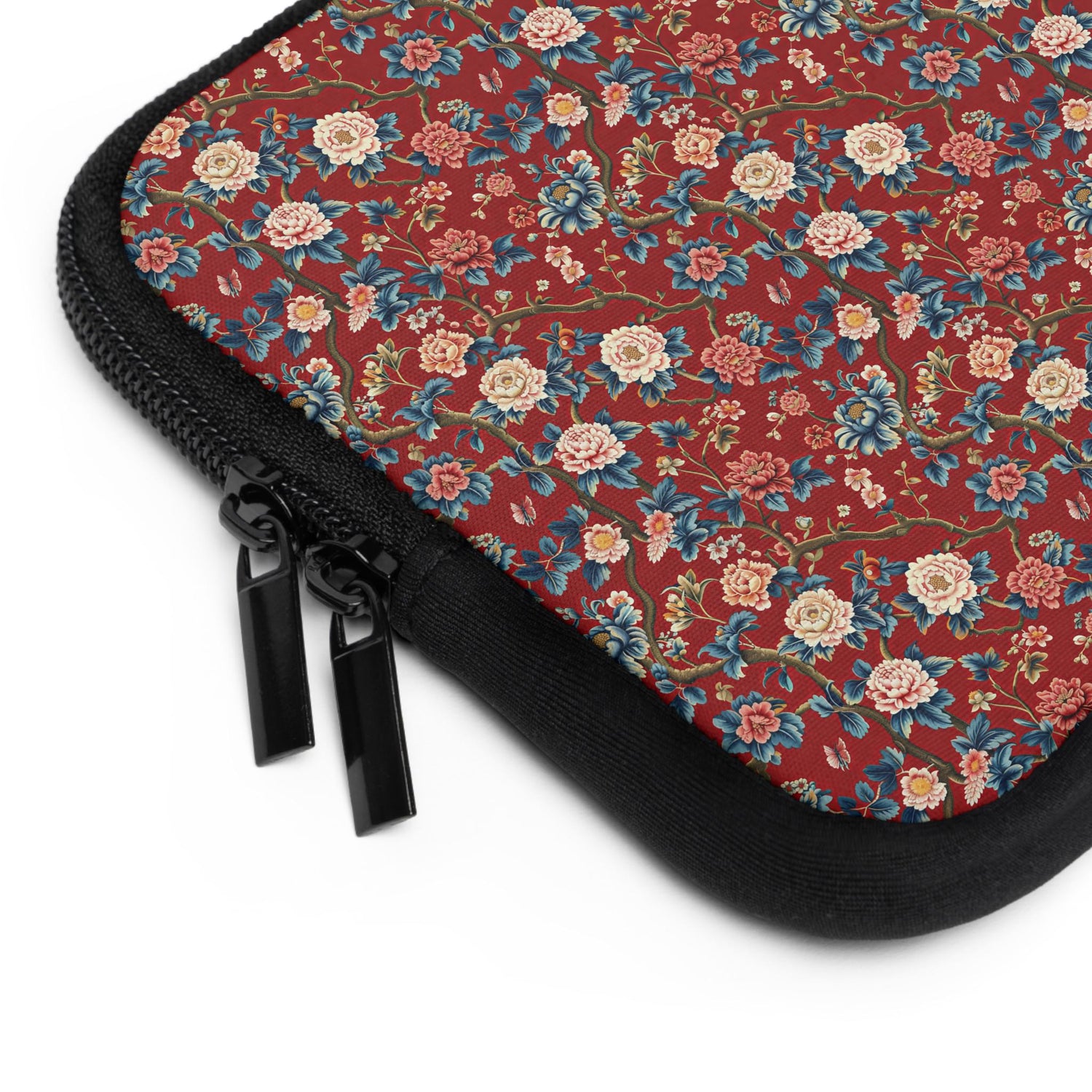 Bohemian Floral Laptop Sleeve, Chinioise Stylish Tech Organizer, Gift for Students, Work & Travel Accessory, Computer Case