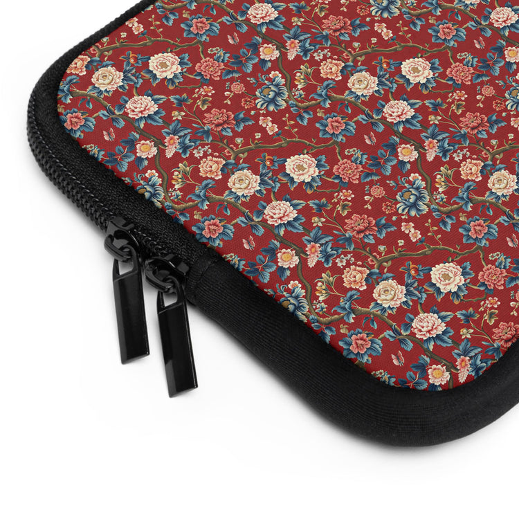 Bohemian Floral Laptop Sleeve, Chinioise Stylish Tech Organizer, Gift for Students, Work & Travel Accessory, Computer Case