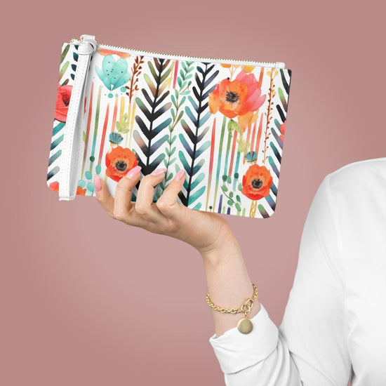 Floral Print Clutch Bag - Chic Handbag for Women, Perfect for Parties, Evenings Out, Gift for Her, Spring Accessories