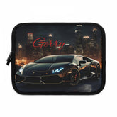 Personalized Car Lover Laptop Sleeve, Cool Tech Accessory, Perfect Gift for Him, Black Lamborghini, Car Enthusiast