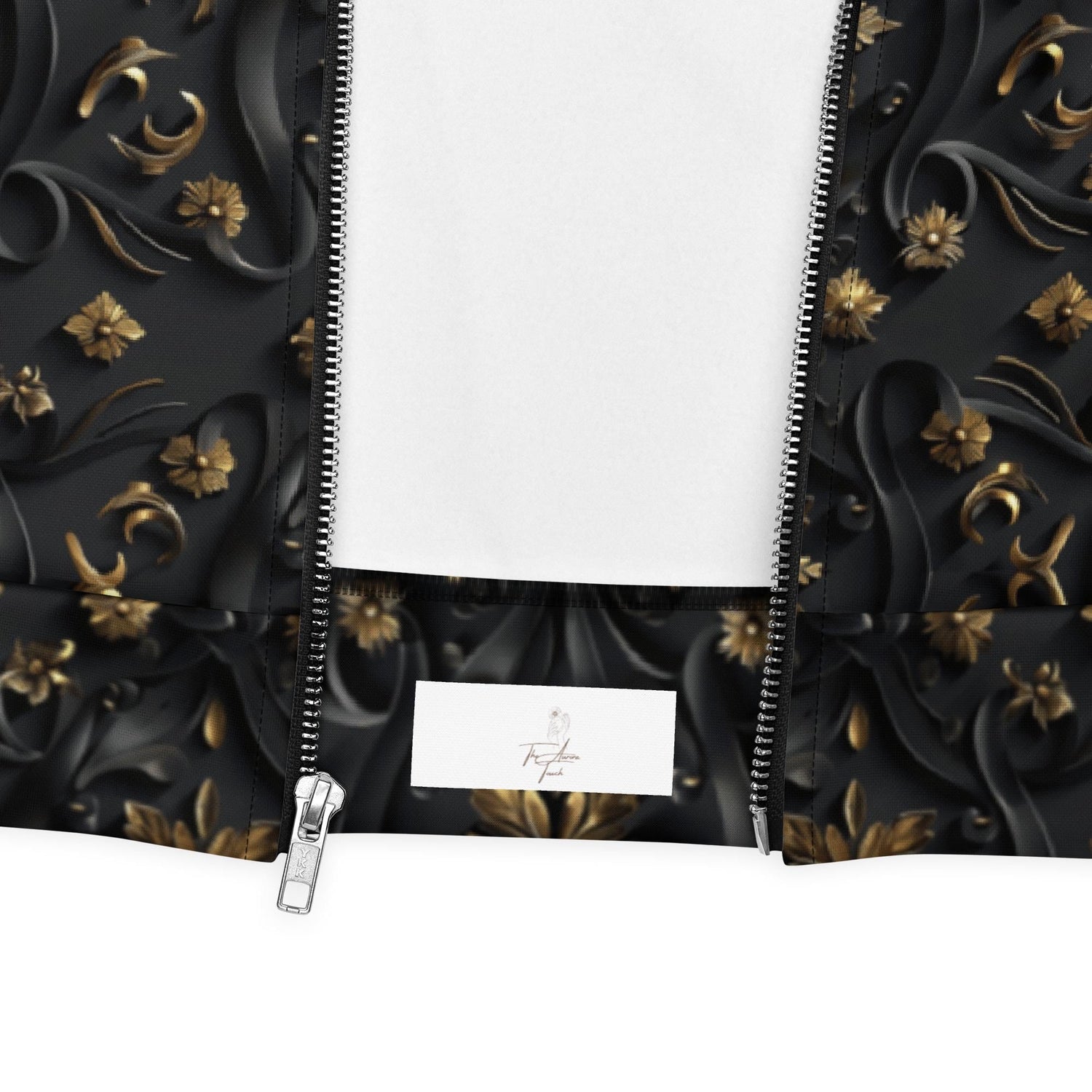 Exclusive 3D Black Gold Bomber Jacket for Men - Unique Design, Luxury Streetwear, Custom Fashion, Statement Outerwear