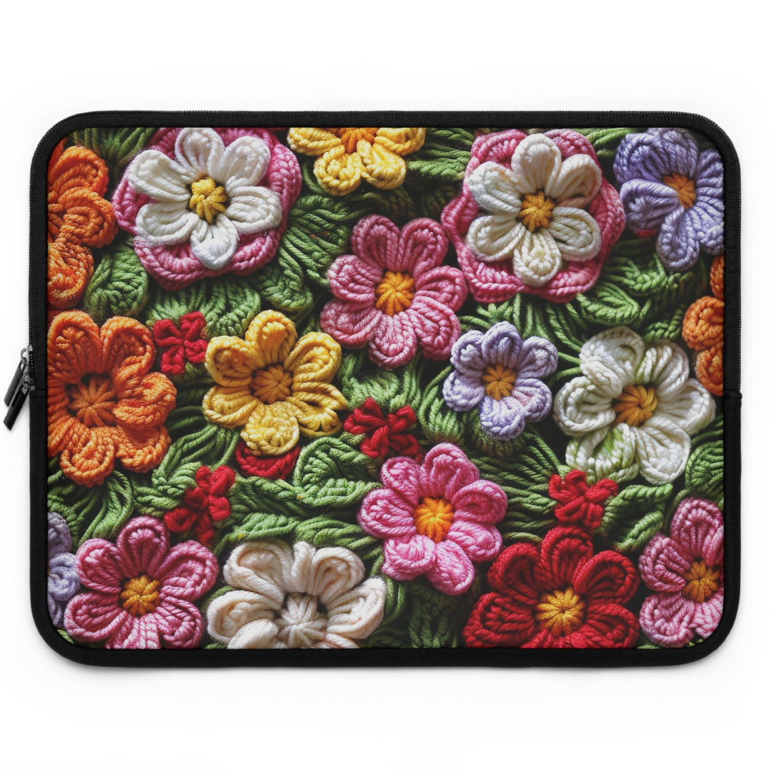 Floral 3D Embroidered Laptop Sleeve, Stylish Tech Case, Laptop Bag, Gift for Her, Cute Computer Sleeve, Spring Accessories
