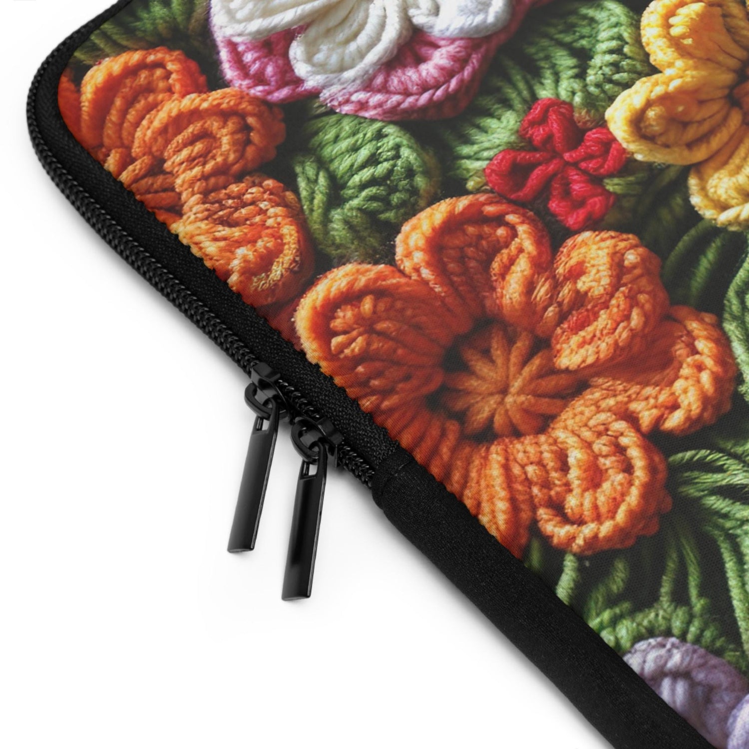 Floral 3D Embroidered Laptop Sleeve, Stylish Tech Case, Laptop Bag, Gift for Her, Cute Computer Sleeve, Spring Accessories