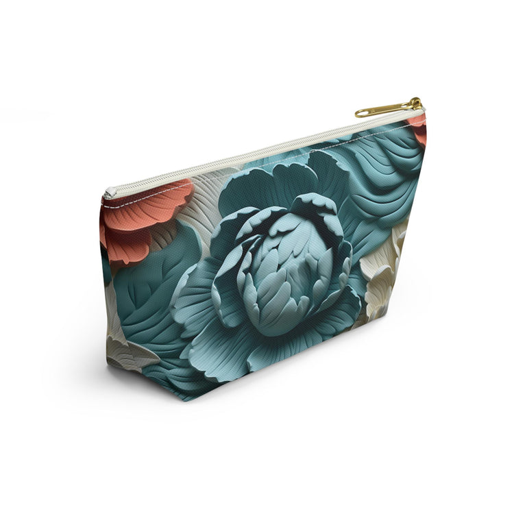 Floral Accessory Pouch, Stylish Makeup Bag, Travel Organizer, Gift for Her, Spring Floral Design, Cute Toiletry Bag