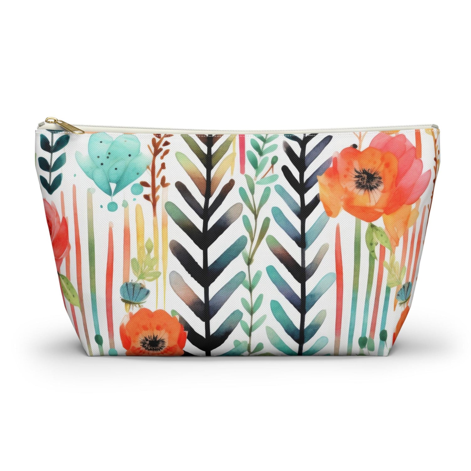 Floral Accessory Pouch - Nature-Inspired Makeup Bag, Travel Organizer, Gift for Her, Summer Vibes, Floral Print, Boho Style