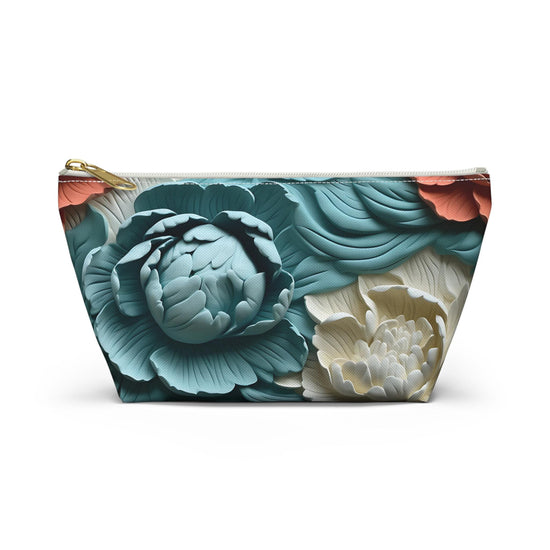 Floral Accessory Pouch, Stylish Makeup Bag, Travel Organizer, Gift for Her, Spring Floral Design, Cute Toiletry Bag