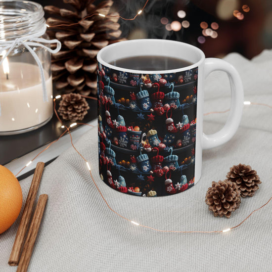 Cozy Winter Ceramic Mug, Perfect for Hot Cocoa, Holiday Gift, Winter Decor, 11oz or 15oz