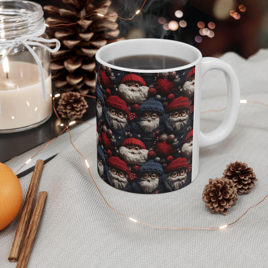 Whimsical Santa Ceramic Mug - Perfect Gift for Christmas, Holiday Enjoyment, Festive Decor, Cozy Mornings, Seasonal Cheer