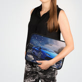 Personalized Car Lover Laptop Sleeve - Automotive Gift, Custom Tech Case, Stylish Computer Bag, Unique Present for Him, Blue Lamborghini