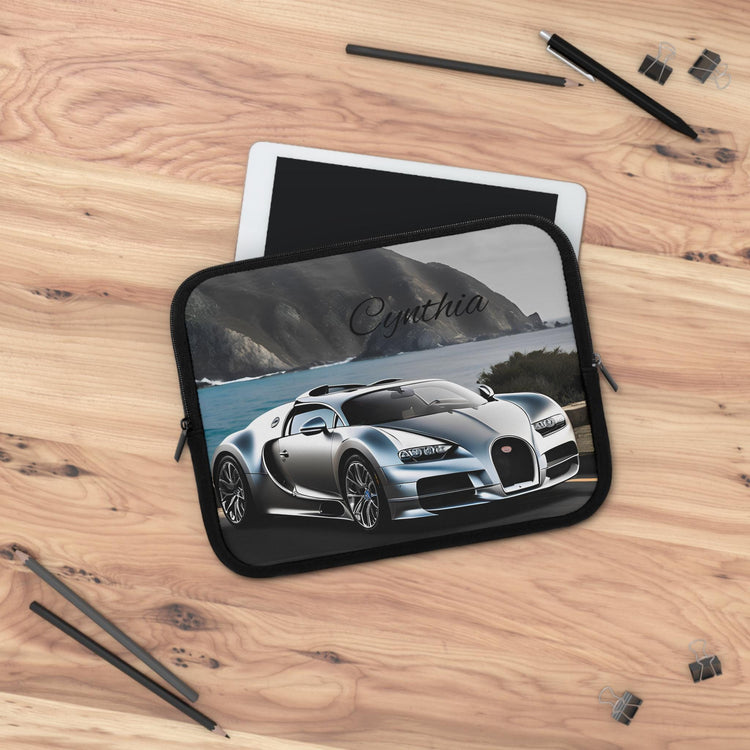 Custom Bugatti Laptop Sleeve, Personalized Tech Case, Car Lovers Gift, Travel Accessory, Unique Design