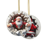 3D Decorative XMAS Ceramic Ornaments, Double-Sided (1pc, 3pcs, 5pcs, 10pcs) - Festive Holiday Decor, Christmas Tree Decoration, Gift for The Aurora Touch