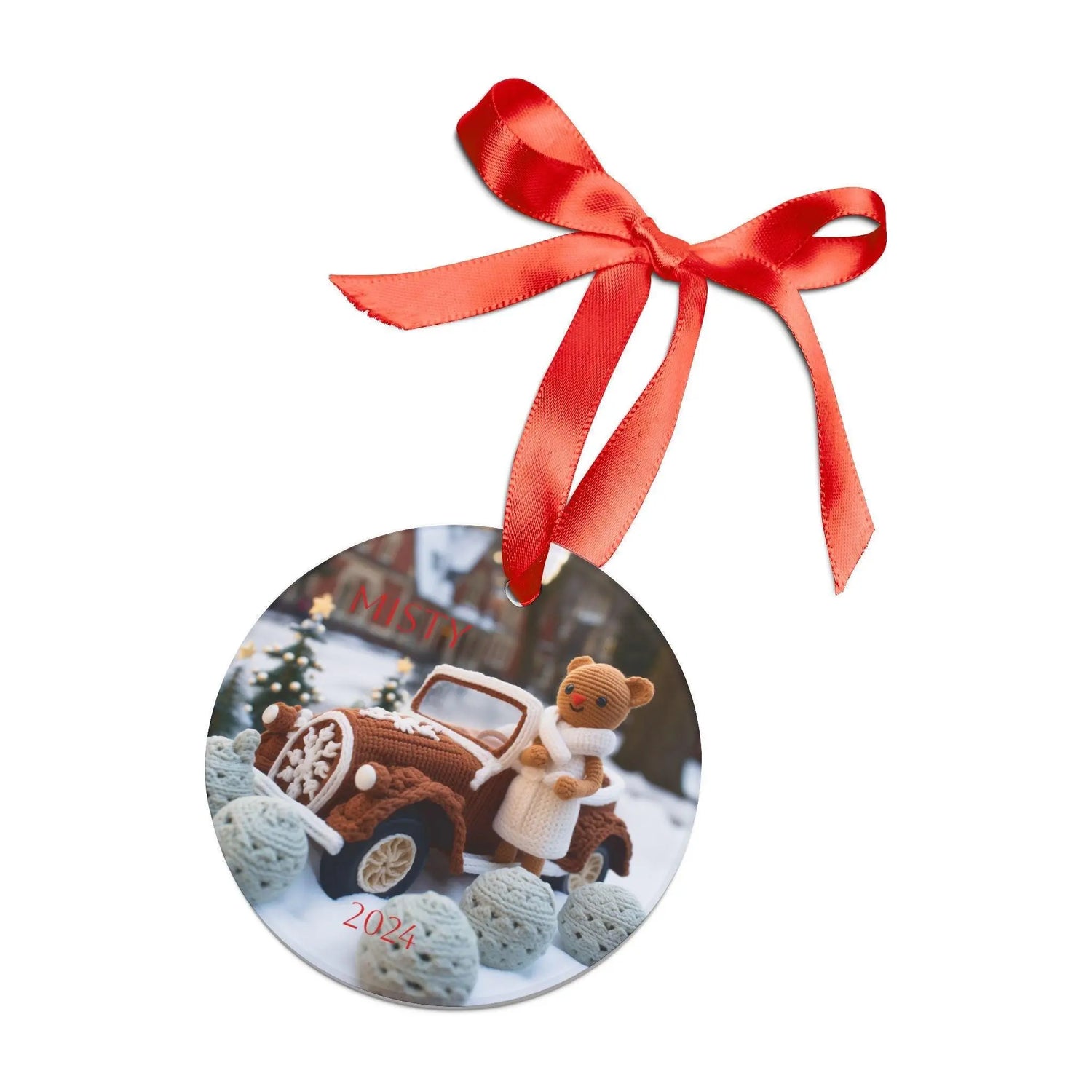 Personalized Acrylic Ornament, Holiday Decor, Christmas Gift, Keepsake, Customizable Ornament for Tree, Gift for Family The Aurora Touch