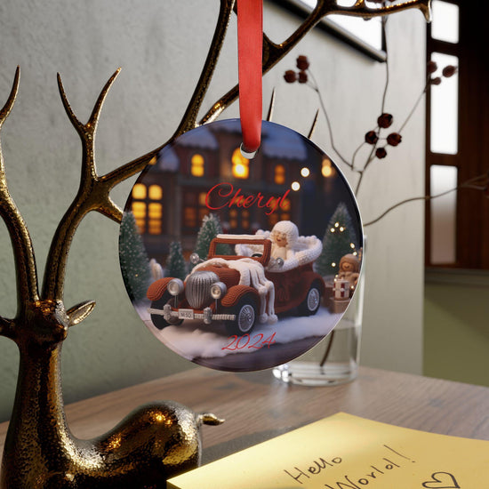 Adorno navideño acrílico personalizado con nombre personalizado, regalo único para la familia, decoración para el árbol de Navidad, recuerdo 2024