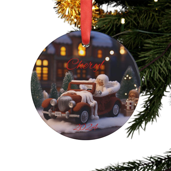 Adorno navideño acrílico personalizado con nombre personalizado, regalo único para la familia, decoración para el árbol de Navidad, recuerdo 2024