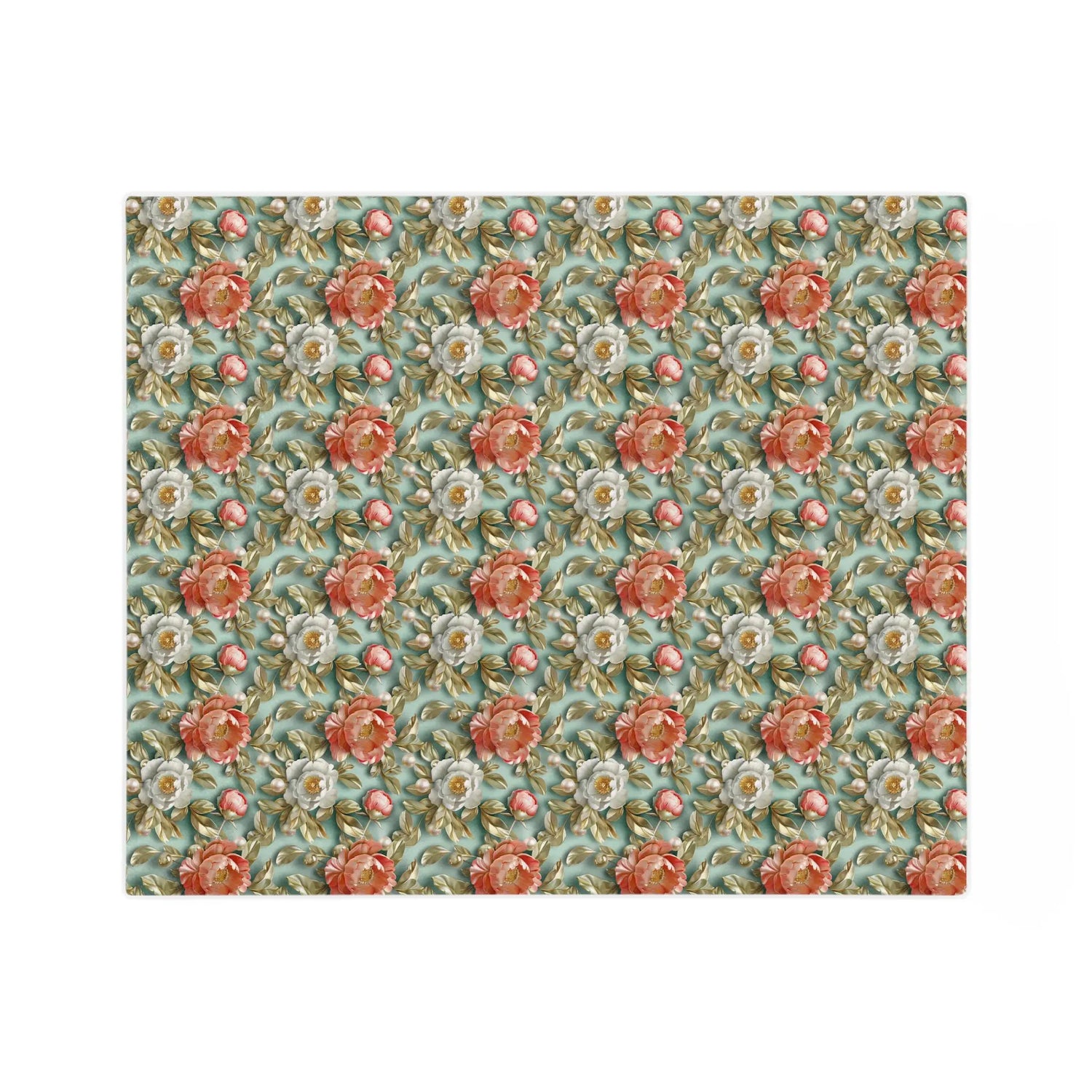 Vintage Floral Velveteen Blanket | Cozy Home Decor, Gift for Her, Bedroom Throw, Elegant Picnic Blanket, Art Print