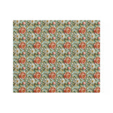 Vintage Floral Velveteen Blanket | Cozy Home Decor, Gift for Her, Bedroom Throw, Elegant Picnic Blanket, Art Print