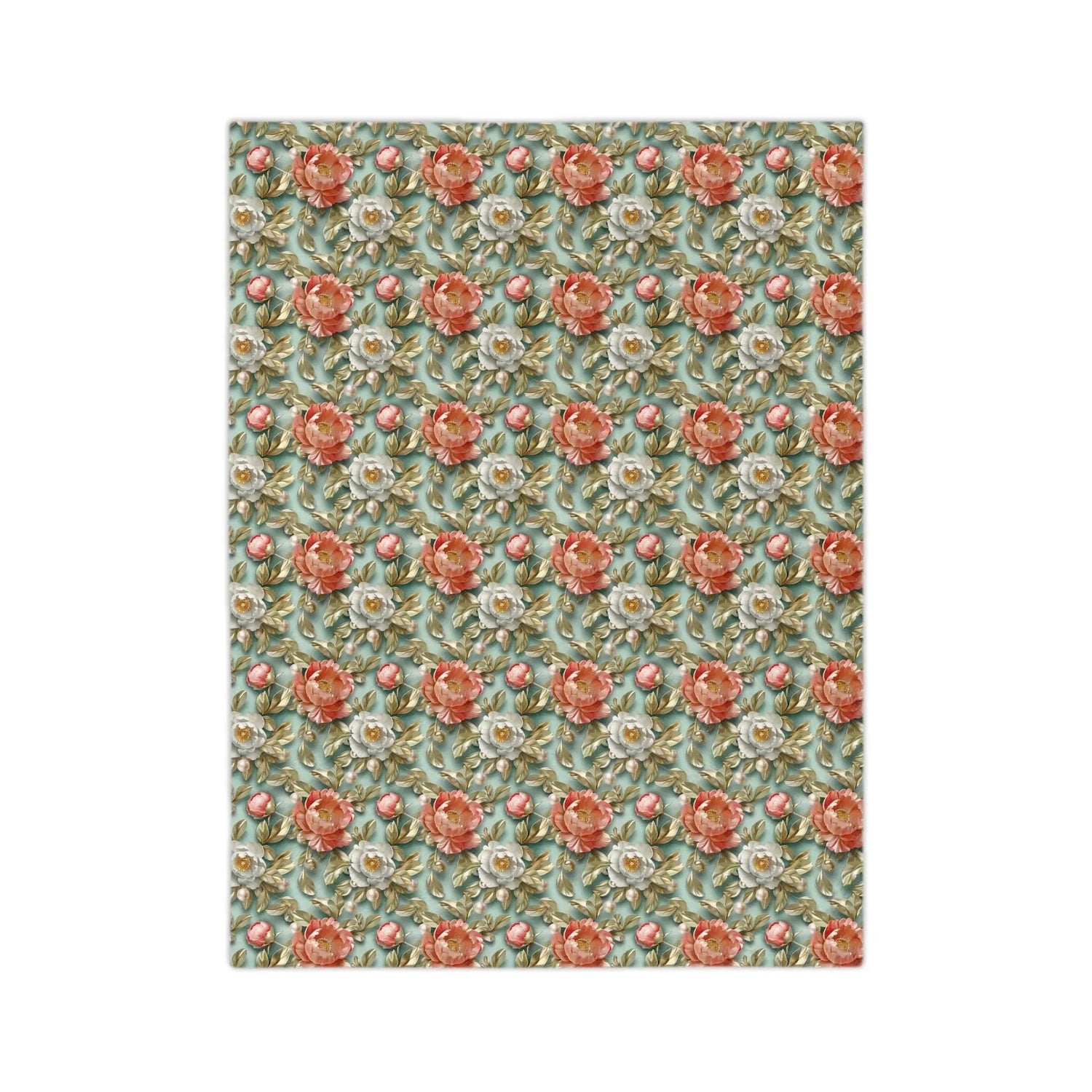 Vintage Floral Velveteen Blanket | Cozy Home Decor, Gift for Her, Bedroom Throw, Elegant Picnic Blanket, Art Print