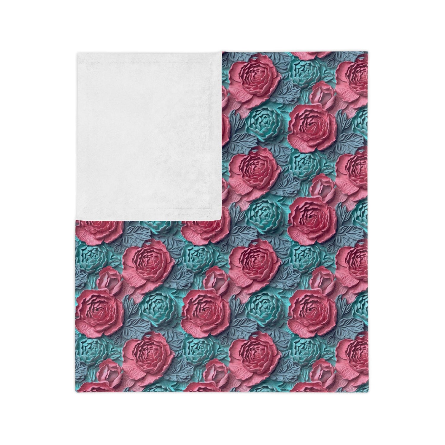 Floral Rose Microfiber Blanket, Cozy Throw, Soft Home Decor, Perfect Gift for Birthdays, Weddings, and Anniversaries