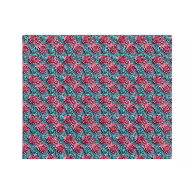 Floral Rose Microfiber Blanket, Cozy Throw, Soft Home Decor, Perfect Gift for Birthdays, Weddings, and Anniversaries