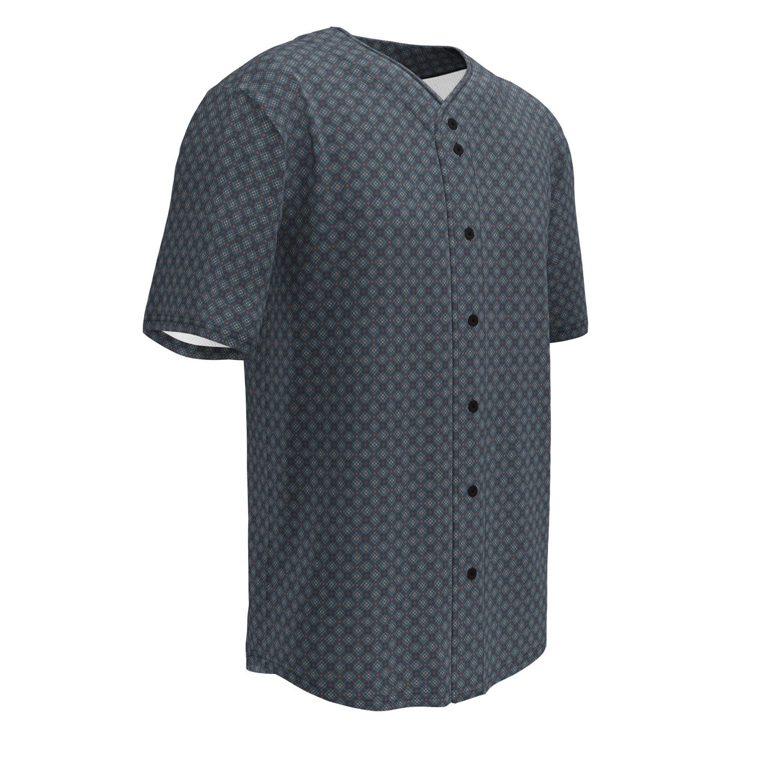 Men’s Geometrical Recycled Baseball Jersey – Eco-Friendly Athletic Wear with Relaxing Casual Stylish Design
