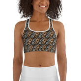 Floral All-Over Print Stylish Sports Bra – Comfortable & Trendy Activewear for Every Workout