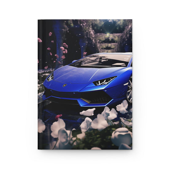 Blue Lamborghini Print Design Vibrant Floral Print Journal