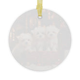 Glass Ornaments, Maltese Puppy ornament, Tree ornaments, Holiday Home Decor, Christmas ornaments, Holiday gift The Aurora Touch