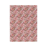Blush Floral Velveteen Microfiber Blanket - Cozy Home Decor, Luxury Throw Blanket, Gift for Her, 3D Bedroom Accent, Wedding Gift