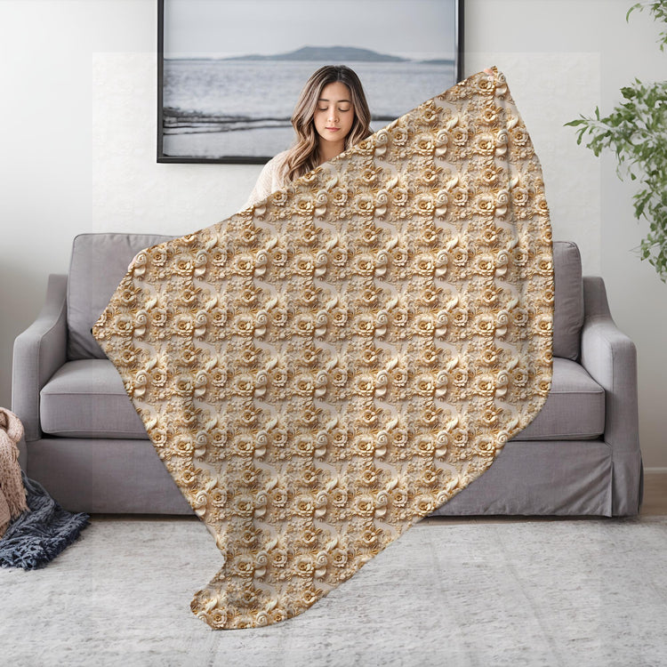 Elegant Velveteen Microfiber Blanket for Cozy Comfort, Luxurious Home Decor, Gift for Weddings, Valentine&