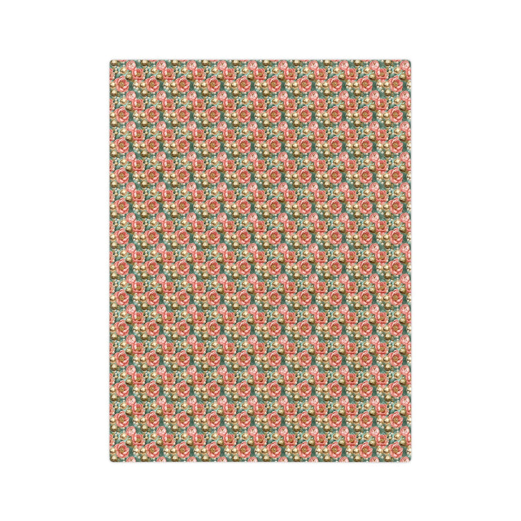 Cozy Floral Velveteen Microfiber Blanket, Soft Throw for Home Decor, Perfect Gift for Birthdays, Weddings, and Holidays, Bedspread, Picnic