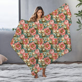 Cozy Floral Velveteen Microfiber Blanket, Soft Throw for Home Decor, Perfect Gift for Birthdays, Weddings, and Holidays, Bedspread, Picnic