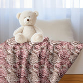 Floral Embossed Velveteen Microfiber Blanket, Cozy Throw, Soft Bed Cover, Home Decor, Gift for Her, Wedding, Birthday