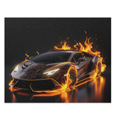 Flame-Infused Sports Car Puzzle | Perfect Gift for Car Lovers, 120-Piece, 252-Piece, 500-Piece, Family Fun, Racing Enthusiasts