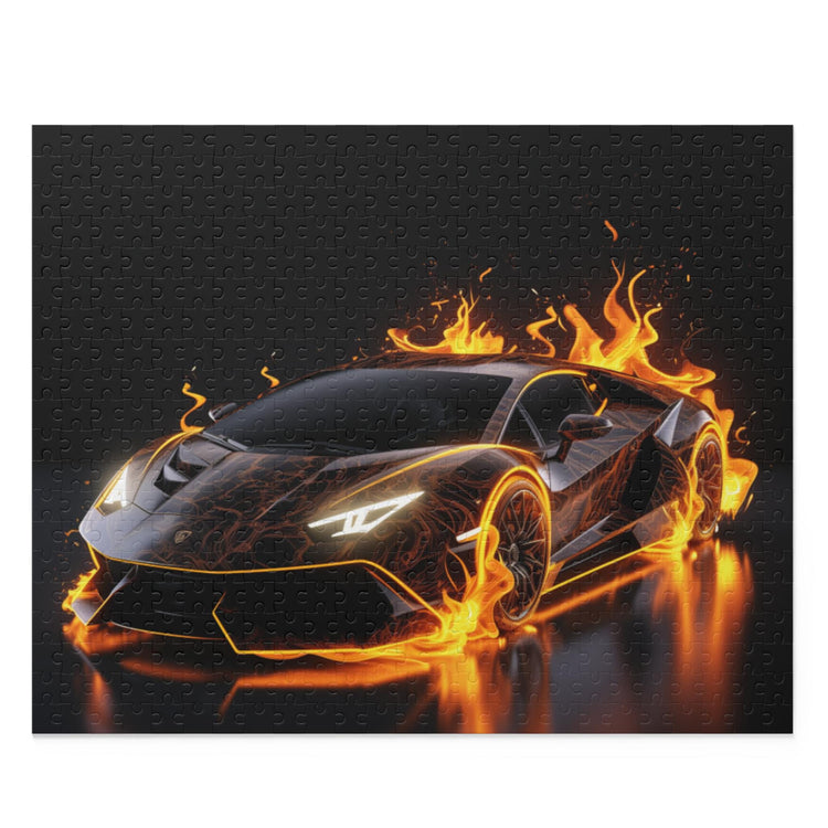 Flame-Infused Sports Car Puzzle | Perfect Gift for Car Lovers, 120-Piece, 252-Piece, 500-Piece, Family Fun, Racing Enthusiasts