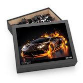 Flame-Infused Sports Car Puzzle | Perfect Gift for Car Lovers, 120-Piece, 252-Piece, 500-Piece, Family Fun, Racing Enthusiasts