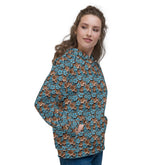 Warm Vibrant 3D Floral All Over Print Hoodie for Women - Stylish Cozy, Perfect for Fall & Winter