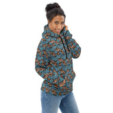 Warm Vibrant 3D Floral All Over Print Hoodie for Women - Stylish Cozy, Perfect for Fall & Winter
