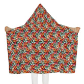 Colorful Floral Youth Hooded Towel - Fun and Cozy for Kids, Pool Days, Beach Trips, Summer Fun, Birthday Gifts, Bath Time The Aurora Touch